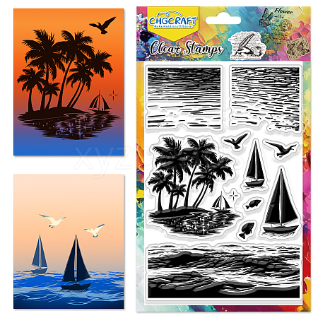 PVC Plastic Clear Stamps DIY-WH0618-0241-1