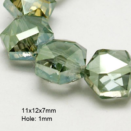 Electroplate Glass Beads EGLA-D022-10-1