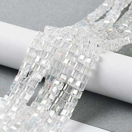 Electroplate Glass Beads Strands EGLA-R030-4x4mm-20-1