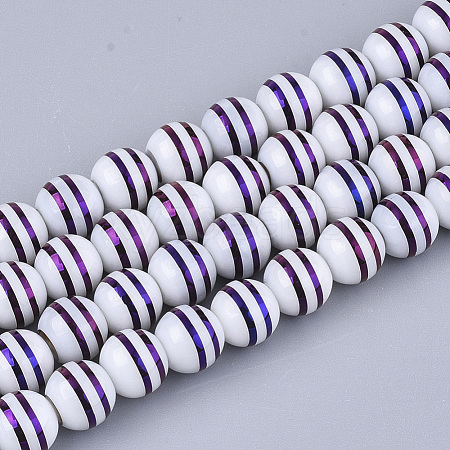 Electroplate Glass Beads Strands EGLA-S177-06A-02-1