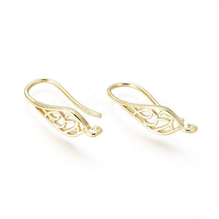 Brass Earring Hooks X-KK-G374-11G-1