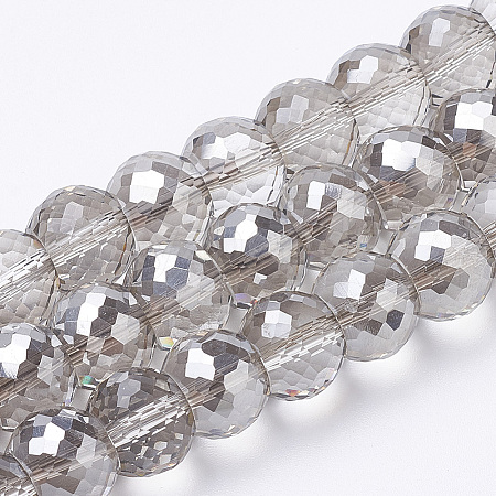 Electroplated Glass Beads Strands X-EGLA-Q092-10mm-A05-1