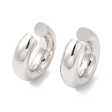 Rack Plating Brass Round Cuff Earrings EJEW-R150-16P-1