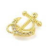 Rack Plating Brass Micro Pave Cubic Zirconia Charms KK-S396-55G-2