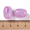 Resin European Beads with Glitter Powder RESI-F055-12-3