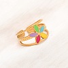 304 Stainless Steel Cuff Rings for Women RJEW-D334-02C-G-1