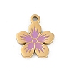 304 Stainless Steel Enamel Charms STAS-I325-102B-G-1