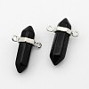 Natural/Synthetic Gemstone Bullet Double Terminated Pointed Pendants G-F176-M-2