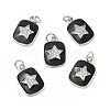 Brass Micro Pave Cubic Zirconia Pendants KK-E068-VB443-2-2