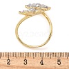 Brass Cuff Finger Rings for Women RJEW-B112-18GP-5