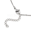 Porcelain Lucky Cat Pendant 304 Stainless Steel Twist Chain Necklaces for Women Men NJEW-JN05552-6