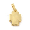 Brass Micro Pave Cubic Zirconia Pendants KK-C009-02G-2