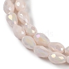 Opaque Solid Color Electroplate Glass Beads Strands EGLA-N013-P6mm-B08-3