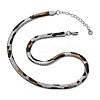 Brass Flat Snake Chain Necklaces NJEW-Z059-01G-01-2