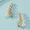 Stainless Steel with Pearl Stud Earrings RQ0950-2-1