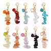 Unicraftale 2 Sets Chip Natural & Synthetic Gemstone Pendant Decoraiton HJEW-UN0001-19-1