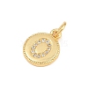 Brass Micro Pave Clear Cubic Zirconia Charms CU-CBA56CE-12G-O-2