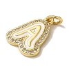 Brass Micro Pave Cubic Zirconia Pendants KK-K354-02G-A-2