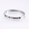 304 Stainless Steel Bangles BJEW-P223-19P-02-2