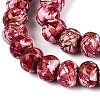 Opaque Baking Paint Glass Beads Strands GLAA-Q110-03A-16-3