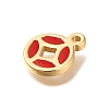 Brass Enamel Charms KK-M301-10G-2