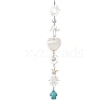 Synthetic Turquoise Starfish Turtle Beads Hanging Suncatchers HJEW-JM03446-5