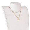 Shell Shape Pendant Necklaces NJEW-JN03078-01-5