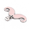 201 Stainless Steel Enamel Pendants STAS-S110-075K-3