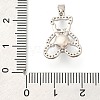 Brass Micro Pave Cubic Zirconia Pendants KK-S049-19P-3