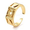 Rack Plating Brass Wide Open Cuff Rings Ring Components KK-Q819-01G-1
