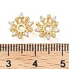 Brass Micro Pave Clear Cubic Zirconia Bead Caps KK-U045-05G-3