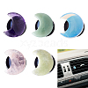 5Pcs Moon Natural Amethyst & Amazonite & Rose Quartz & Green Aventurine & Opalite Car Air Vent Clips HJEW-BC00069-1