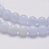 Natural Blue Chalcedony Beads Strands G-G970-38-8mm-01-3