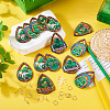 Saint Patrick's Day DIY Wood Teardrop Earring Making Kit DIY-TA0009-12-5