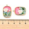 304 Stainless Steel Enamel Pendants STAS-B084-13G-03-3