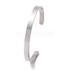 Tarnish Resistant 304 Stainless Steel Infinity Heart Open Cuff Bangle BJEW-G653-03P-3