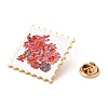 Wavy Rectangle with Dragon Enamel Pins JEWB-I026-02A-3