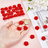 40Pcs Synthetic Coral 3D Flower Rose Carved Beads CORA-HY0001-03-3