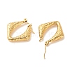 Ion Plating(IP) 304 Stainless Steel Chunky Rhombus Hoop Earrings for Women EJEW-K242-01G-2