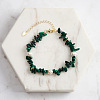 Natural Malachite Braided Beads Bracelets BJEW-L692-001G-4