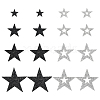 8 Styles Star Hotfix Resin Rhinestone Iron on Patches PATC-FG0002-27-1