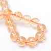 Round Natural Citrine Bead Strands G-R345-10mm-21-3