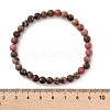 Natural Rhodonite Stretch Bracelets BJEW-JB04557-01-6