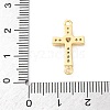 Brass Micro Pave Cubic Zirconia Connector Charms KK-S510-16G-3