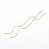 Brass Chain Stud Earring Findings KK-T032-173G-2