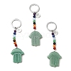 Natural Green Aventurine Chakra Keychain KEYC-F034-01F-4