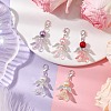 Angel Acrylic & Glass Pearl Pendant Decoration HJEW-JM02364-01-2