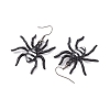 Halloween Themed Spider Alloy Enamel Dangle Earrings EJEW-JE06072-4