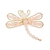 Natural Gemstone & Brass & Iron Brooches JEWB-H034-01G-2