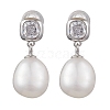 Natural Pearl Ear Studs EJEW-P286-11P-1